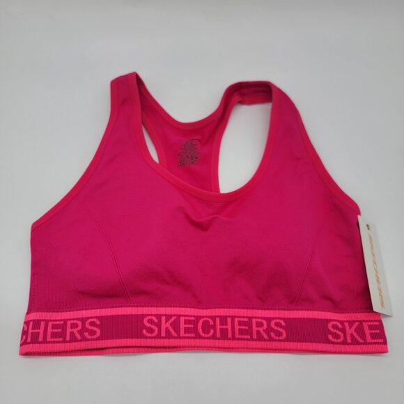 NWT Skechers Bra‎ Seamless 4 way Stretch Super Soft Wireless Tagless Bra XL NEW - Picture 1 of 5